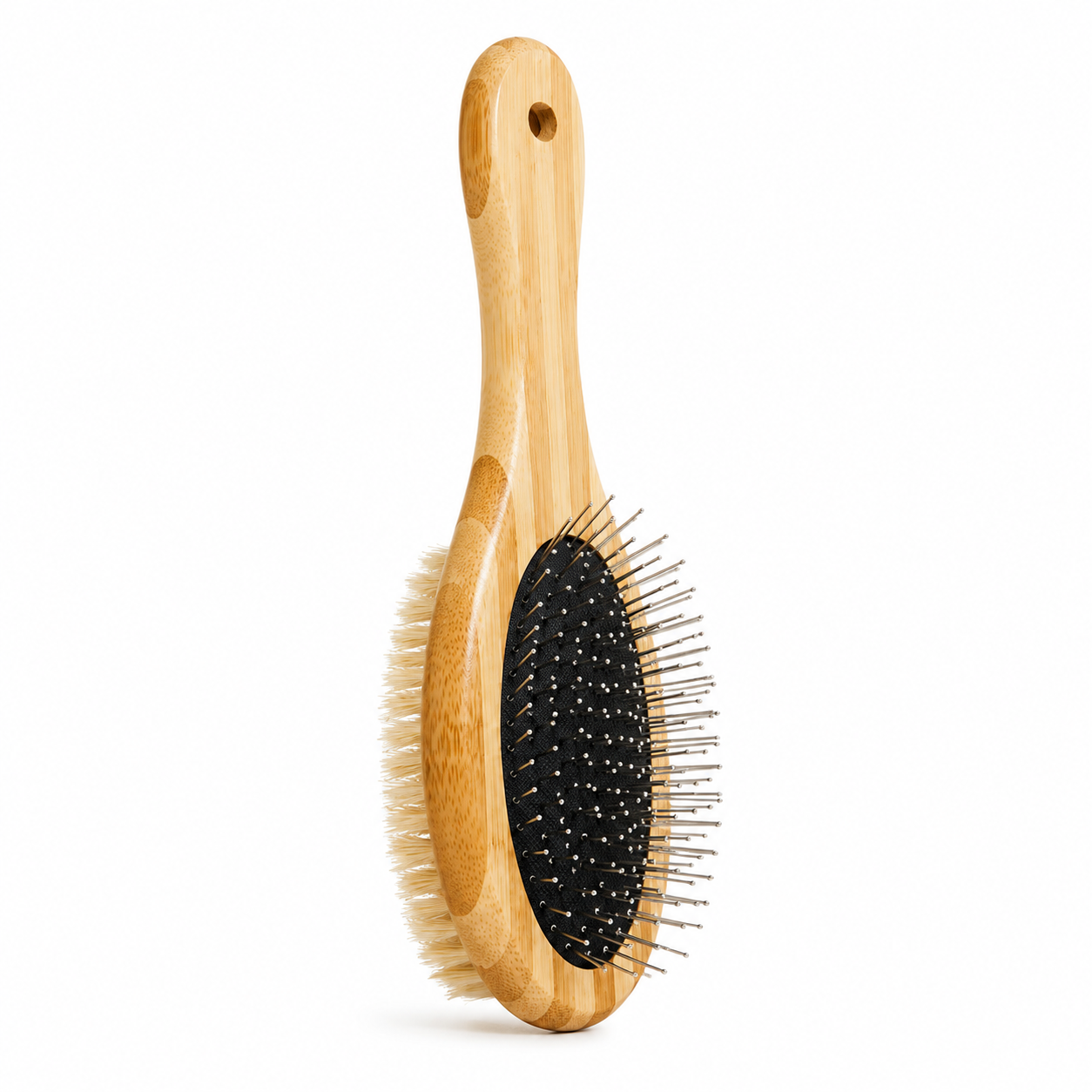 Dual-Sided Bamboo Pet Grooming Brush